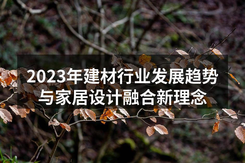 2023年建材行业发展趋势与家居设计融合新理念